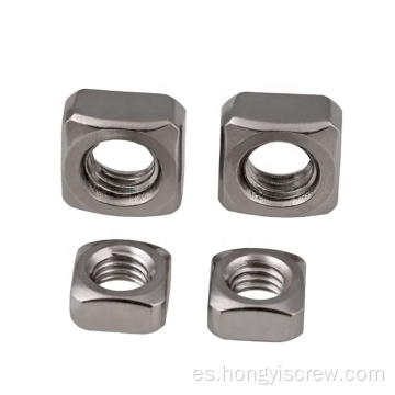 Tuercas de tornillo de máquina de cabeza cuadrada de acero inoxidable